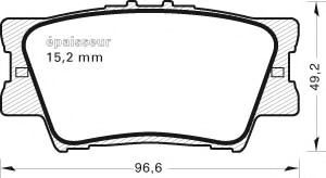 MGA 846 Тормозные колодки MGA для TOYOTA