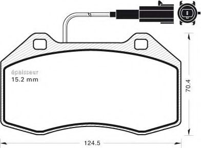 MGA 917 Тормозные колодки для ABARTH
