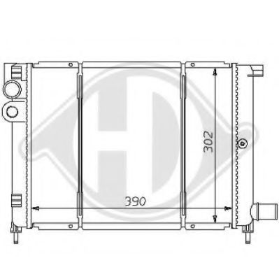 DIEDERICHS 8104161 Радиатор охлаждения двигателя для CITROËN AX (Ситроен Аx)