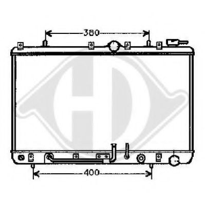 DIEDERICHS 8112106 Радиатор охлаждения двигателя для HYUNDAI S-COUPE