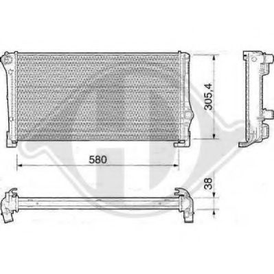 DIEDERICHS 8345408 Радиатор охлаждения двигателя для FIAT PUNTO (188) 1.3 JTD 16V DIEDERICHS 8345408 Радиатор охлаждения двигателя для FIAT PUNTO (188) 1.3 JTD 16V