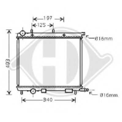 DIEDERICHS 8400503 Радиатор охлаждения двигателя для CITROËN C3 1 (FC) 1.4 HDi DIEDERICHS 8400503 Радиатор охлаждения двигателя для CITROËN C3 1 (FC) 1.4 HDi