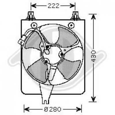 DIEDERICHS 8521706 Вентилятор системы охлаждения двигателя для HONDA
