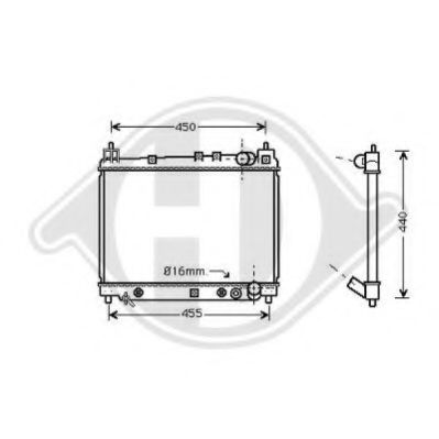 DIEDERICHS 8660553 Радиатор охлаждения двигателя DIEDERICHS для TOYOTA