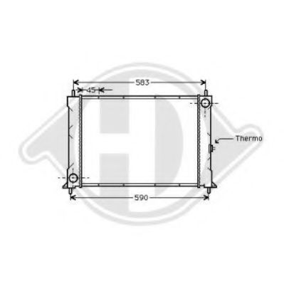 DIEDERICHS 8701906 Радиатор охлаждения двигателя DIEDERICHS для ROVER