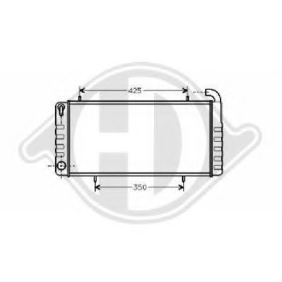 DIEDERICHS 8701907 Радиатор,  охлаждение двигателя  для ROVER 200 хэтчбек (XW) 220 Turbo