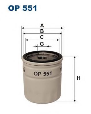 FILTRON OP551 Масляный фильтр для ROVER MINI