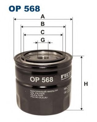 FILTRON OP568 Масляный фильтр для VOLVO S40 1 (VS)