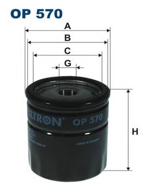 FILTRON OP570 Масляный фильтр для SAAB 900 2