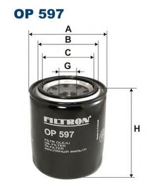 FILTRON OP597 Масляный фильтр FILTRON для KIA