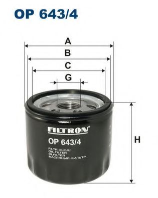 FILTRON OP6434 Масляный фильтр FILTRON для RENAULT