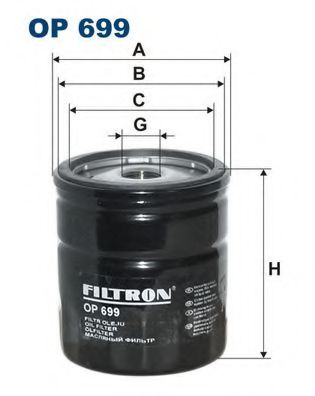 FILTRON OP699 Масляный фильтр FILTRON для CHEVROLET