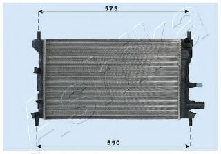 ASHIKA RDA053060 Радиатор охлаждения двигателя ASHIKA для FORD