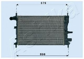 ASHIKA RDA053062 Радиатор охлаждения двигателя для FORD