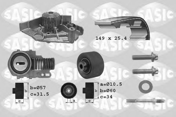 SASIC 3900005 Комплект ГРМ SASIC для FIAT