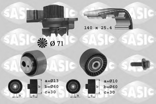 SASIC 3900010 Комплект ГРМ SASIC для FIAT