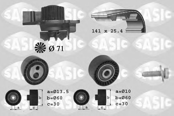SASIC 3900011 Комплект ГРМ SASIC для FIAT