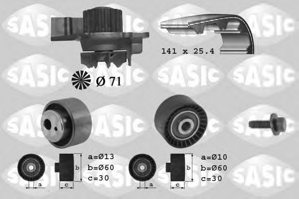 SASIC 3900012 Комплект ГРМ SASIC для FIAT