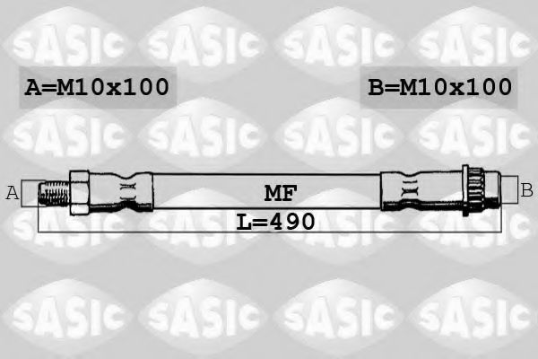 SASIC 6600007 Тормозной шланг SASIC 