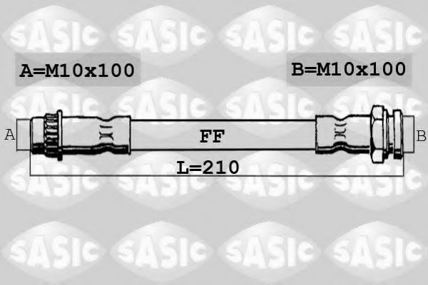 SASIC 6600012 Тормозной шланг для PEUGEOT RCZ