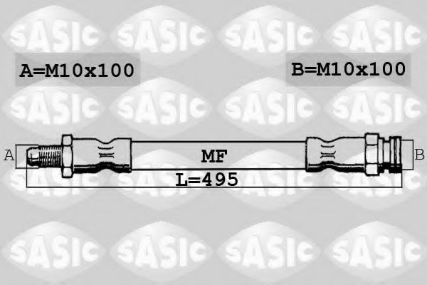 SASIC 6600016 Тормозной шланг SASIC 
