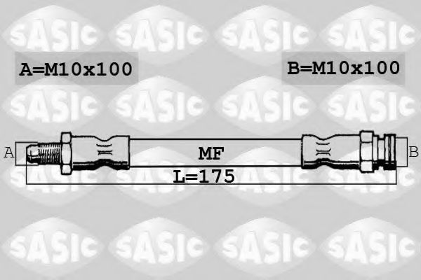 SASIC 6600021 Тормозной шланг SASIC 