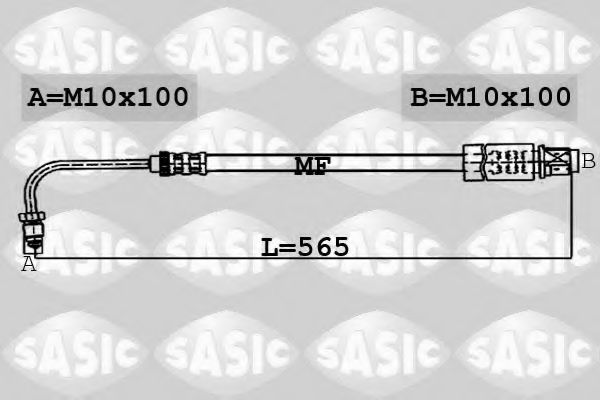 SASIC 6600022 Тормозной шланг SASIC 