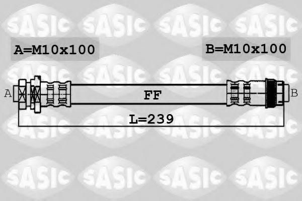 SASIC 6600033 Тормозной шланг для CITROËN DS5