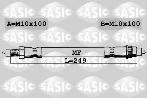 SASIC 6604001 Тормозной шланг SASIC 