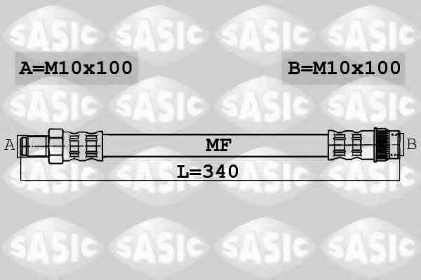 SASIC 6604010 Тормозной шланг SASIC 