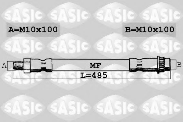 SASIC 6604013 Тормозной шланг SASIC 