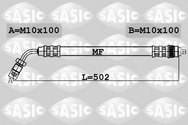 SASIC 6604017 Тормозной шланг SASIC 