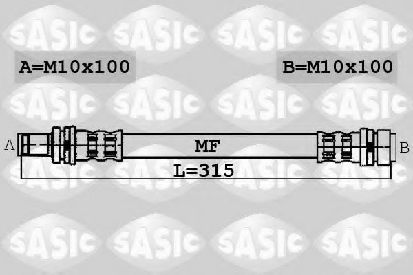 SASIC 6606004 Тормозной шланг SASIC 