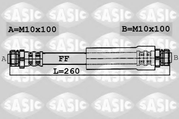 SASIC 6606009 Тормозной шланг SASIC 