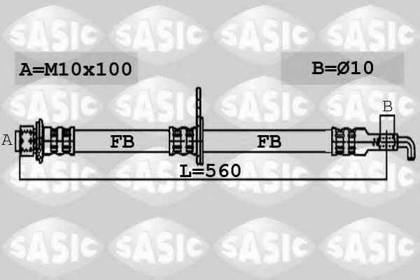 SASIC 6600038 Тормозной шланг SASIC 