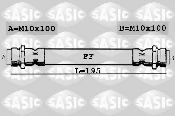 SASIC 6600047 Тормозной шланг для PEUGEOT BIPPER