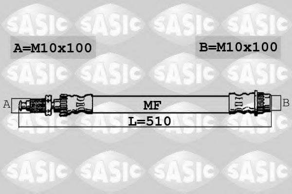 SASIC 6600043 Тормозной шланг SASIC 