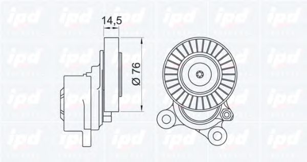 IPD 153274 Натяжная планка, поликлиновой ремень 