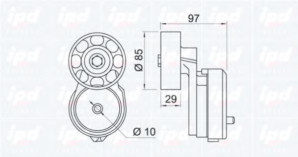 10-0576 IPD Натяжная планка, поликлиновой ремень 10-0576 IPD Натяжная планка, поликлиновой ремень