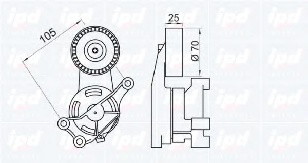 IPD 153479 Натяжитель ремня генератора для SEAT