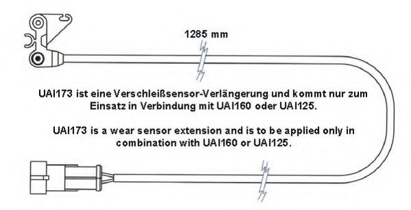 BERAL UAI173 Датчик износа тормозных колодок для IVECO EUROFIRE