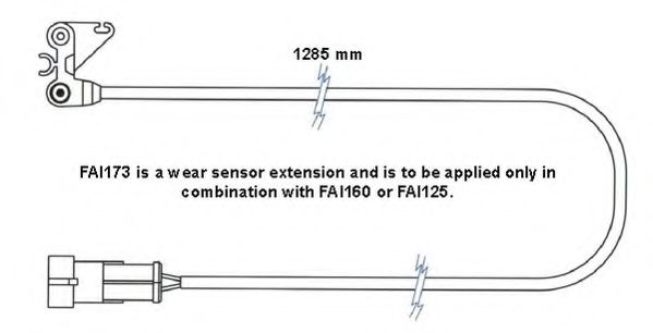 ABEX FAI173 Датчик износа тормозных колодок для IVECO