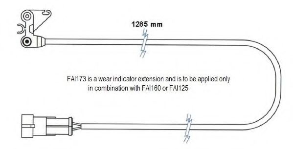 DURON FAI173 Датчик износа тормозных колодок для IVECO EUROFIRE