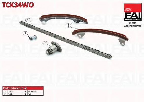 FAI AutoParts TCK34WO Комплект цепи привода распредвала FAI AutoParts TCK34WO Комплект цепи привода распредвала