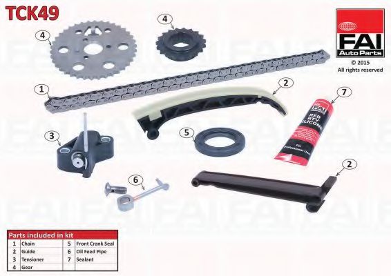 FAI AutoParts TCK49 Комплект цепи привода распредвала 