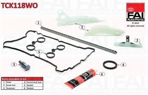 FAI AutoParts TCK118WO Комплект цепи привода распредвала FAI AutoParts TCK118WO Комплект цепи привода распредвала