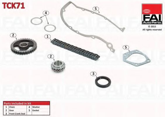 FAI AutoParts TCK71 Комплект цепи привода распредвала 