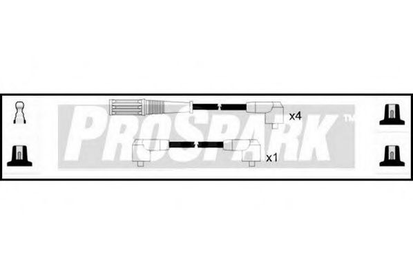 STANDARD OES1002 Комплект проводов зажигания 