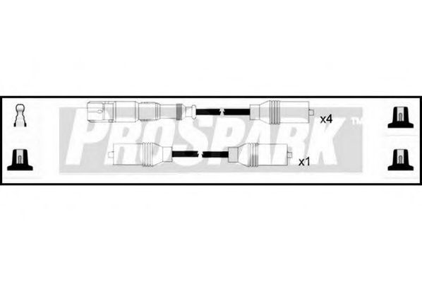 STANDARD OES1285 Комплект проводов зажигания 