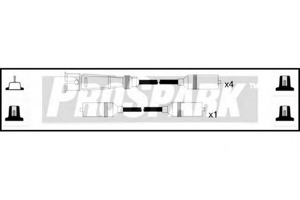 STANDARD OES380 Комплект проводов зажигания 